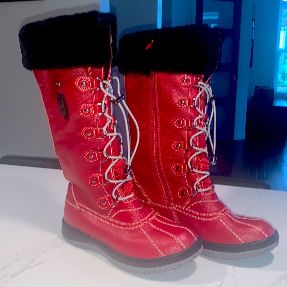 Rudsak Atelier Noir winter red boots size 7 NWOT
